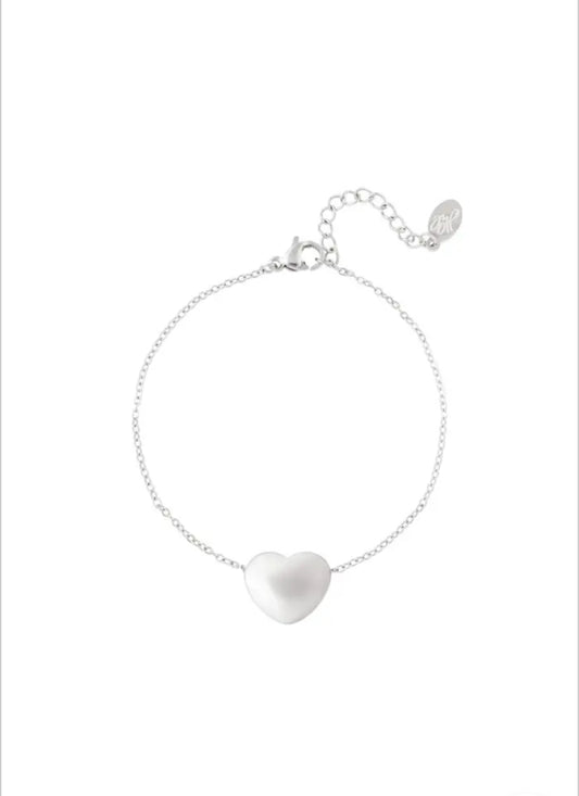 Big heart bracelet | Silver