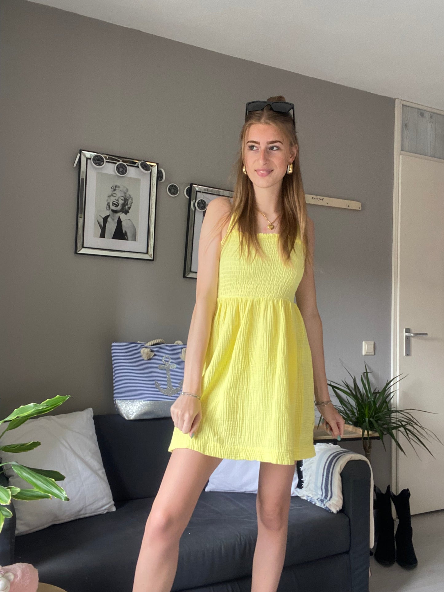 Cotton dress | yellow