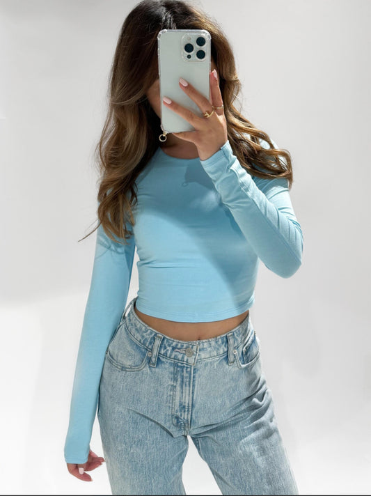 Leela top | Sky Blue