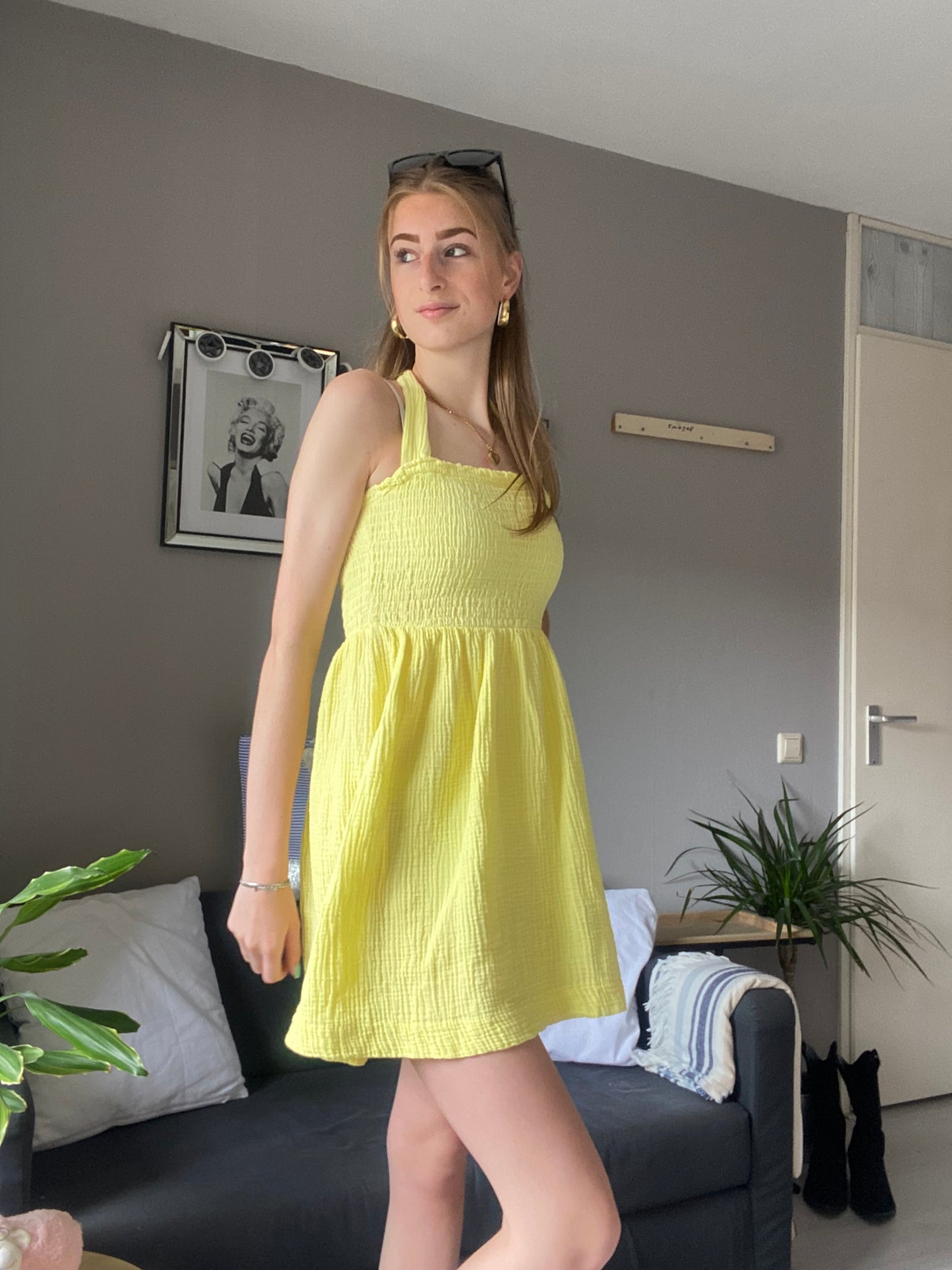 Cotton dress | yellow