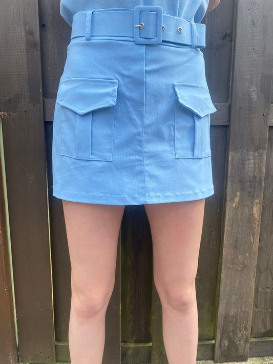 Cargo skort | blauw