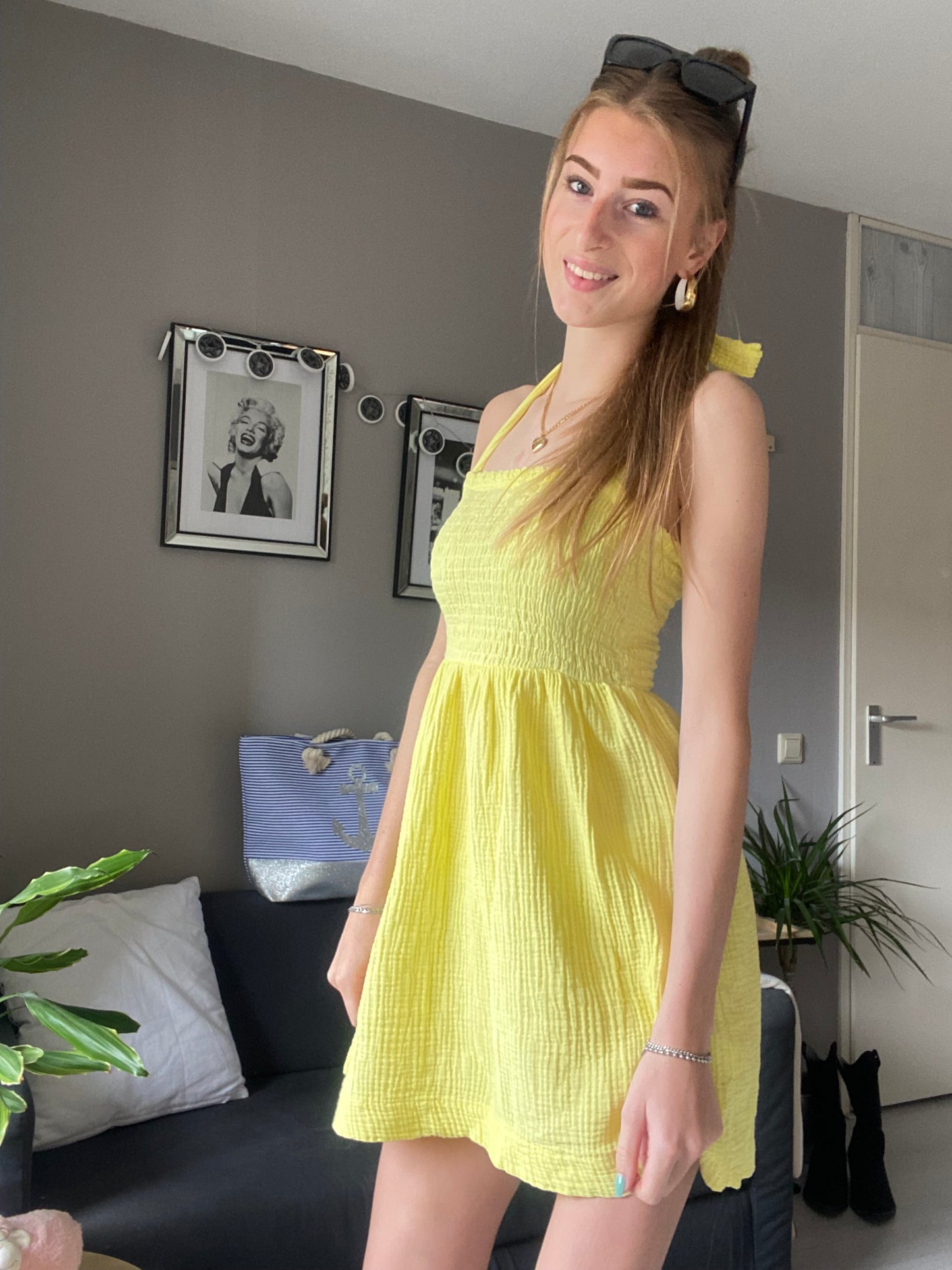 Cotton dress | yellow