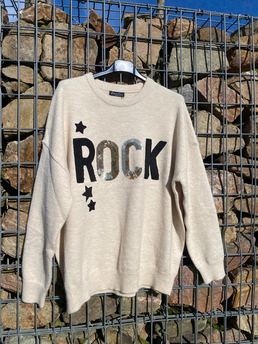 Rock sweater | Beige🤍