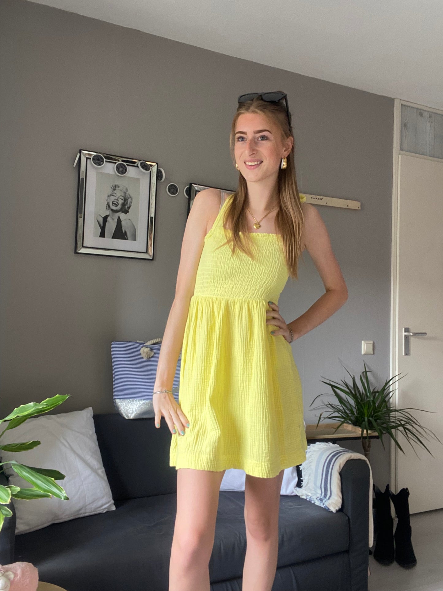 Cotton dress | yellow